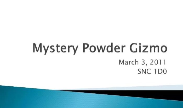 Mystery powder analysis gizmo answers