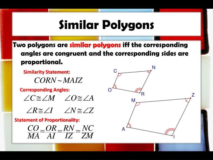 In similar polygons corresponding sides are