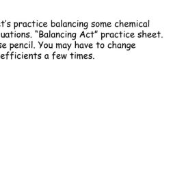 Balancing act practice worksheet answers