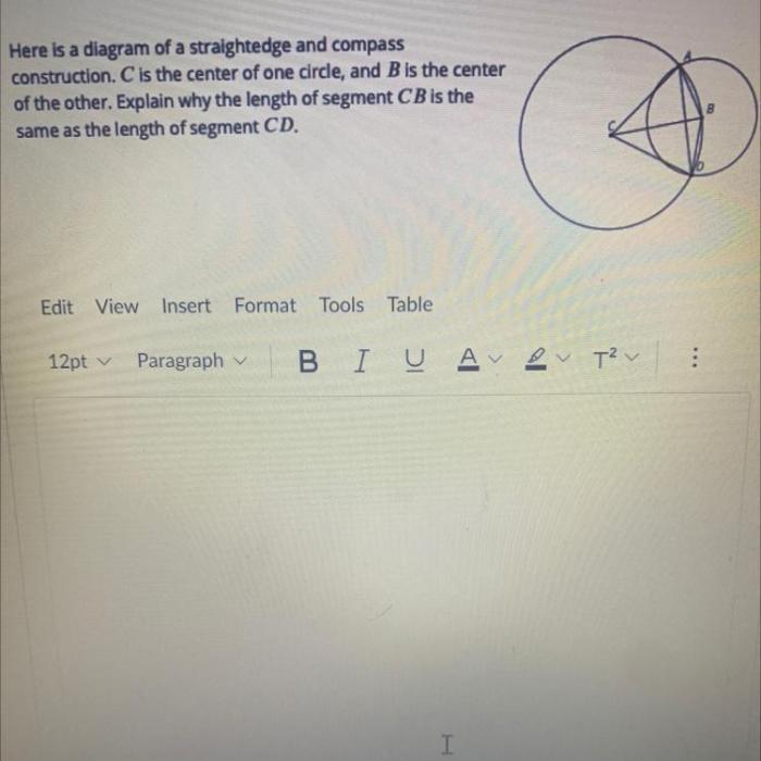 This diagram is a straightedge and compass construction