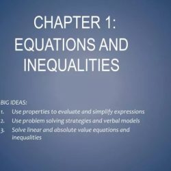 Chapter 1 equations and inequalities answer key