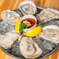 An operation is serving oysters on the half shell